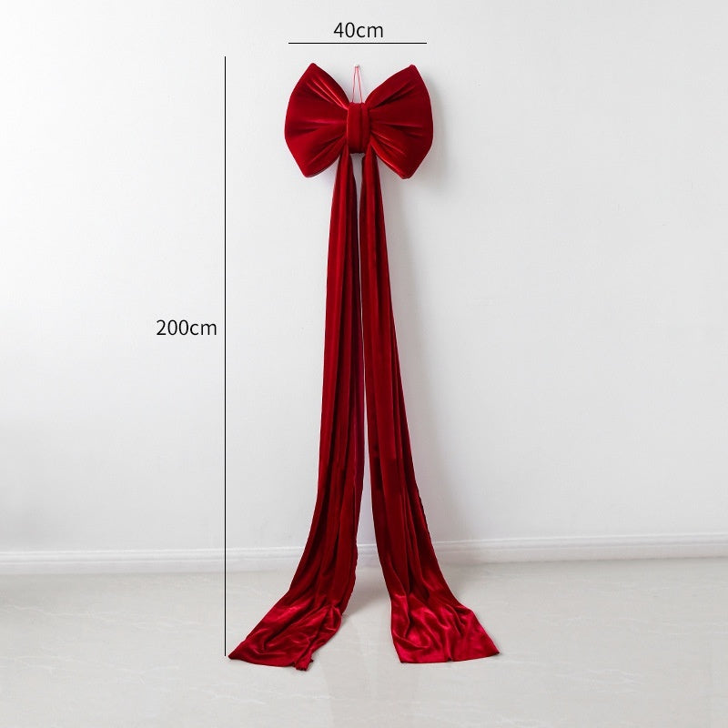 Christmas Decoration Velvet Large Bow Decoration - clickit2shipit