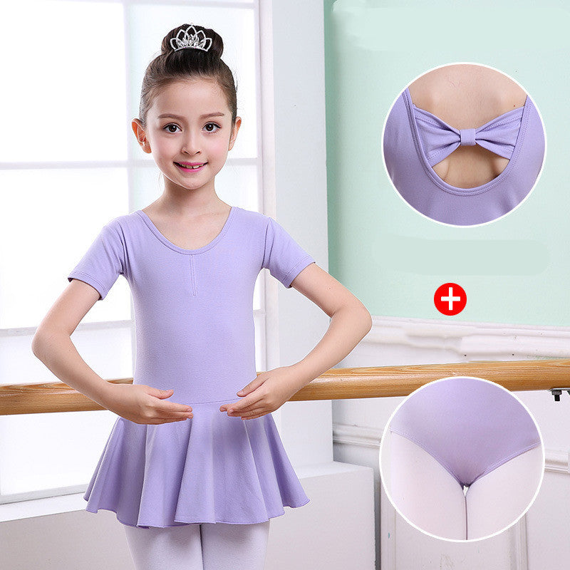 Children's Dance Clothes, Girls' Practice Clothes, Girls Short-sleeved Tutu - clickit2shipit
