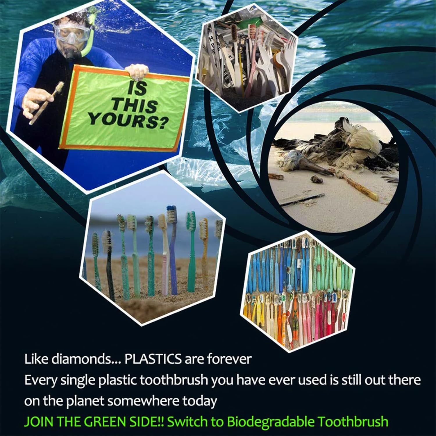 6 Pcs Bamboo Toothbrushes, Soft BPA Free Bristles, Biodegradable, Eco-Friendly, Compostable