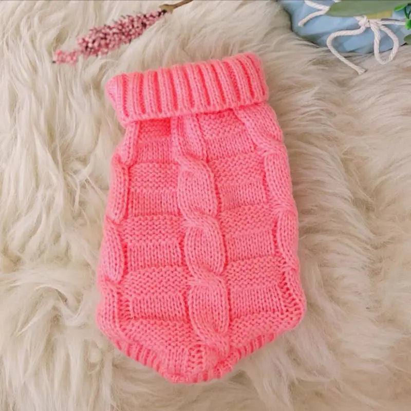 Cat Clothes Cat Pet Supplies Autumn Winter Knitted Sweater Cute Net Red - clickit2shipit