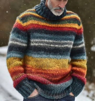 Japanese-Style Contrast-Colored 3D-Printed Turtleneck Top