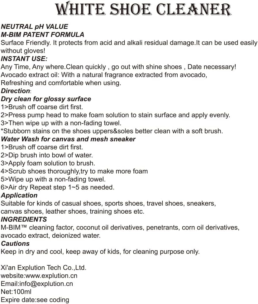 Sneaker Cleaner -  Shoe Cleaner White Shoe Cleaner White Shoe Polish Shoe Whitener 100Ml (3.5 Oz).,10