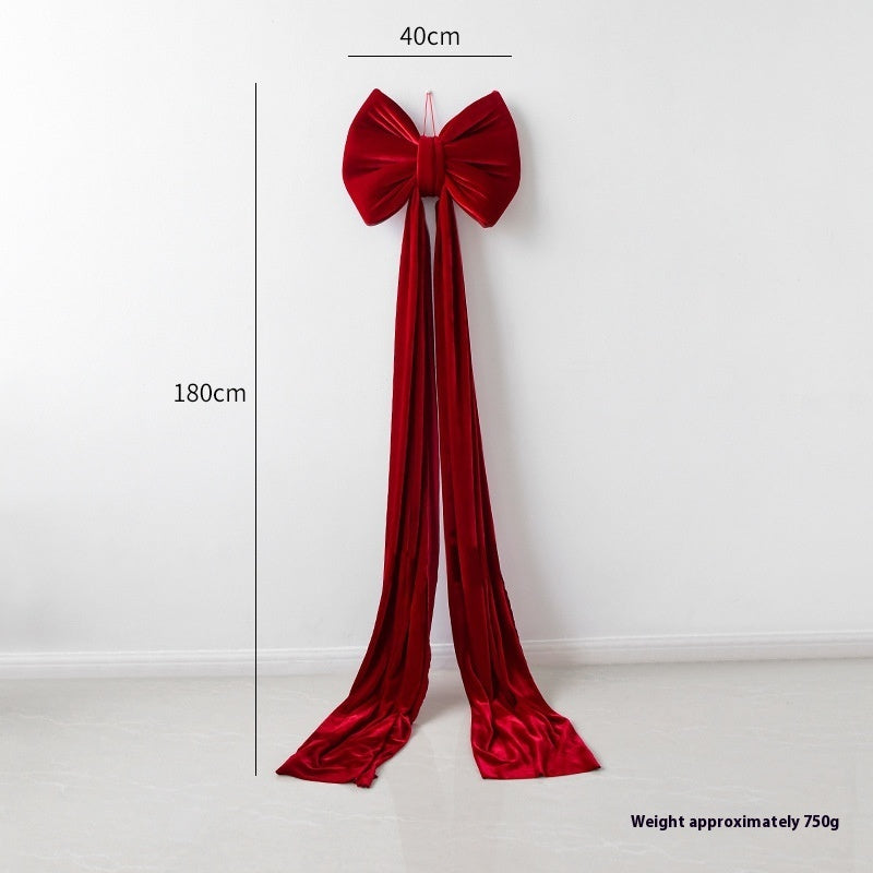 Christmas Decoration Velvet Large Bow Decoration - clickit2shipit