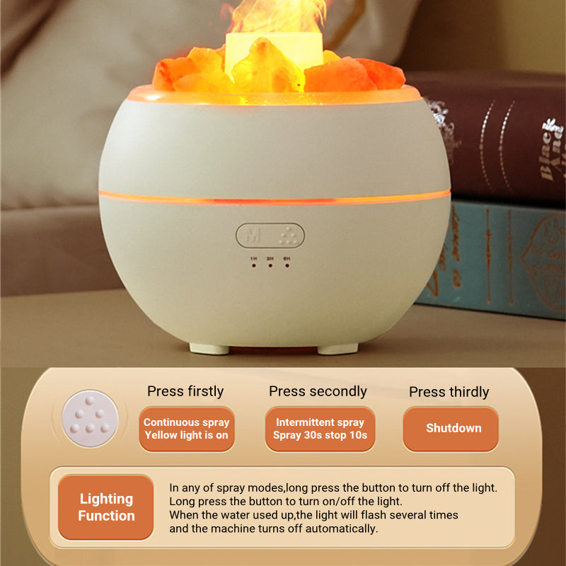 Salt Stone Simulation Flame Aromatherapy Machine - clickit2shipit