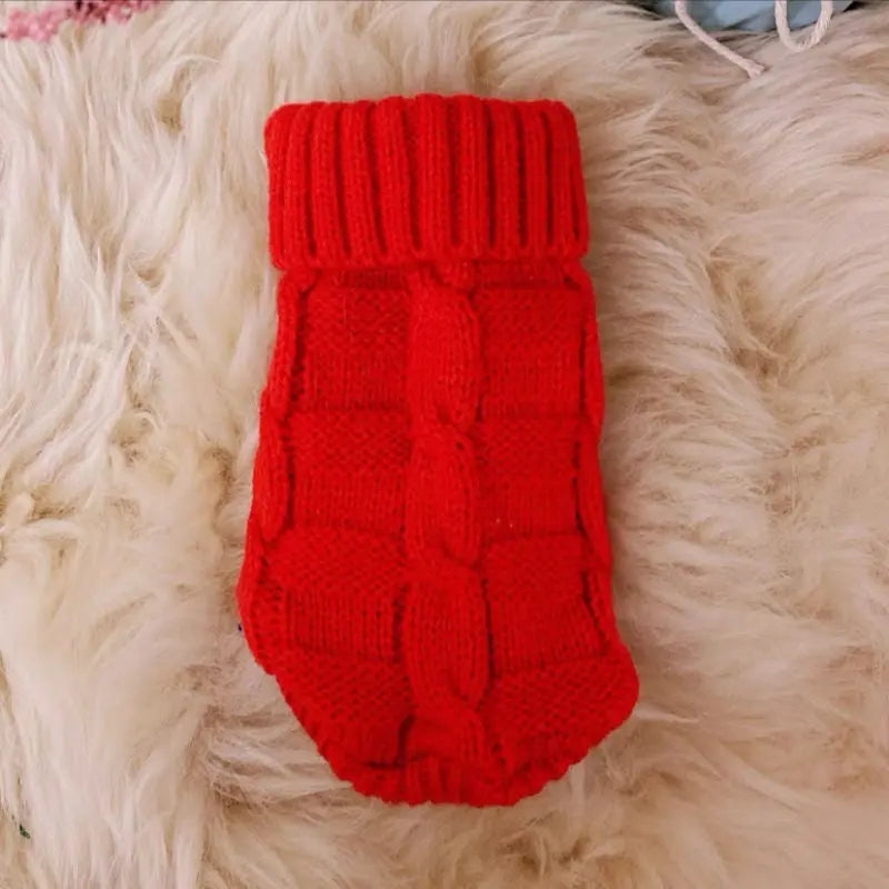 Cat Clothes Cat Pet Supplies Autumn Winter Knitted Sweater Cute Net Red - clickit2shipit