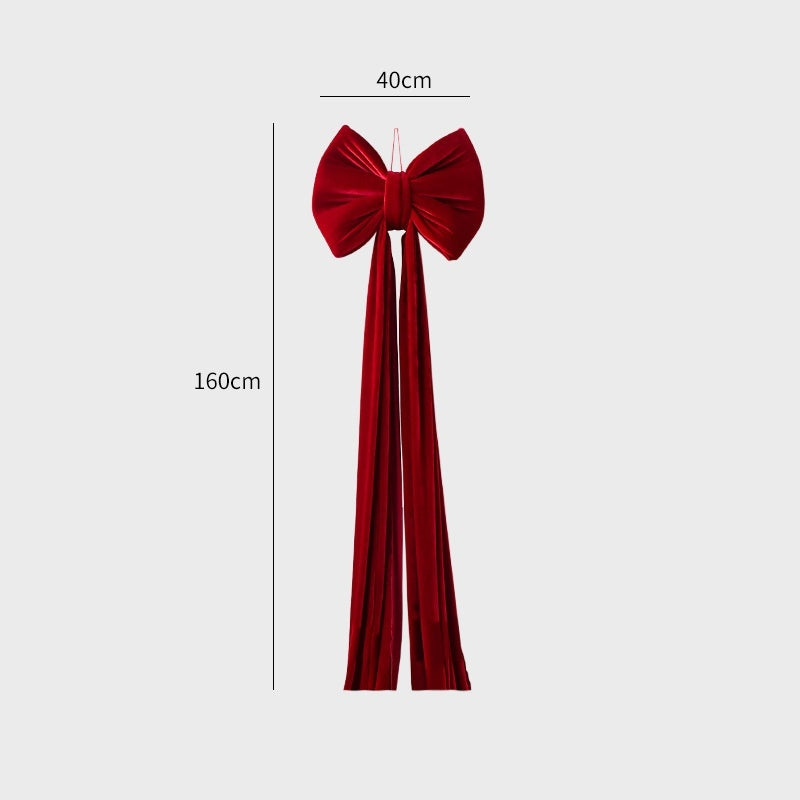 Christmas Decoration Velvet Large Bow Decoration - clickit2shipit