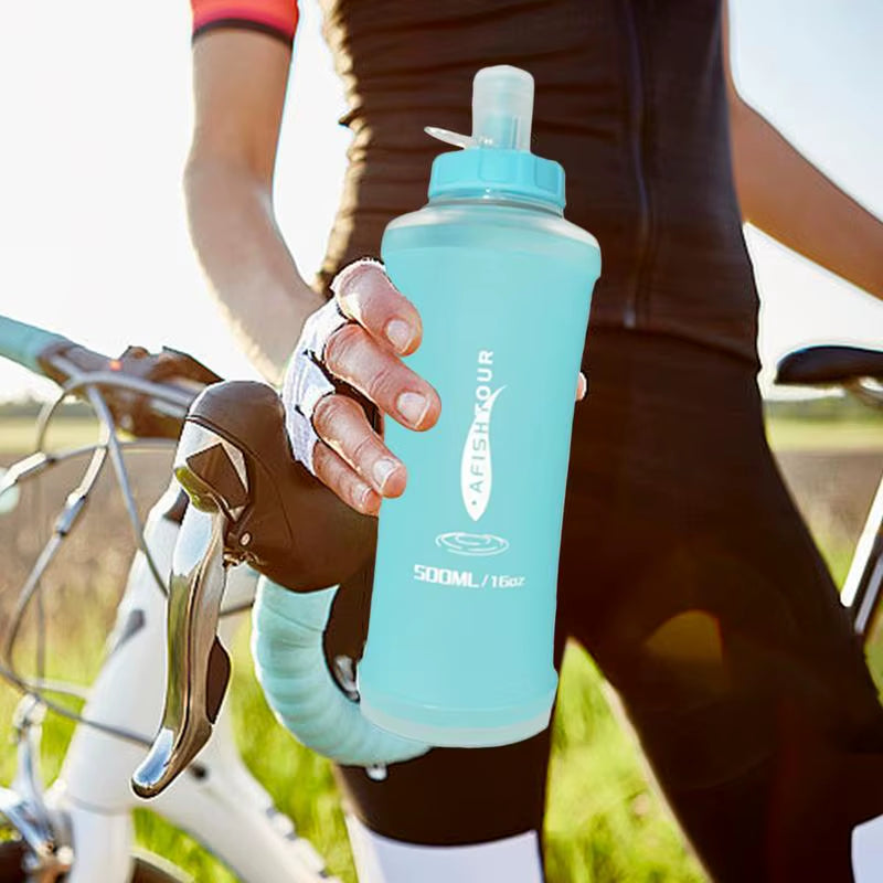 Expandable Sports Water Bottle – Flexible, Reusable Squeeze Bottle with Nozzle