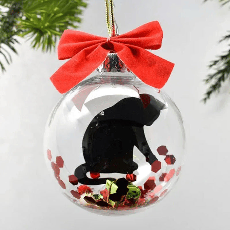 Christmas Tree Decoration Transparent Ball Hanging Decoration Scene Layout Hanging Decoration - clickit2shipit