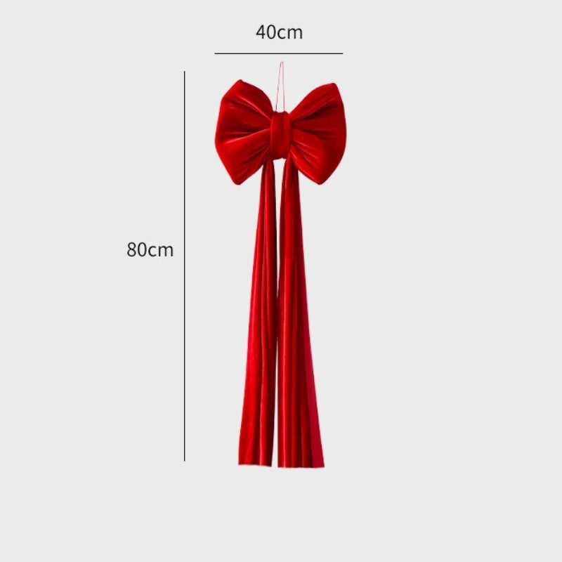 Christmas Decoration Velvet Large Bow Decoration - clickit2shipit