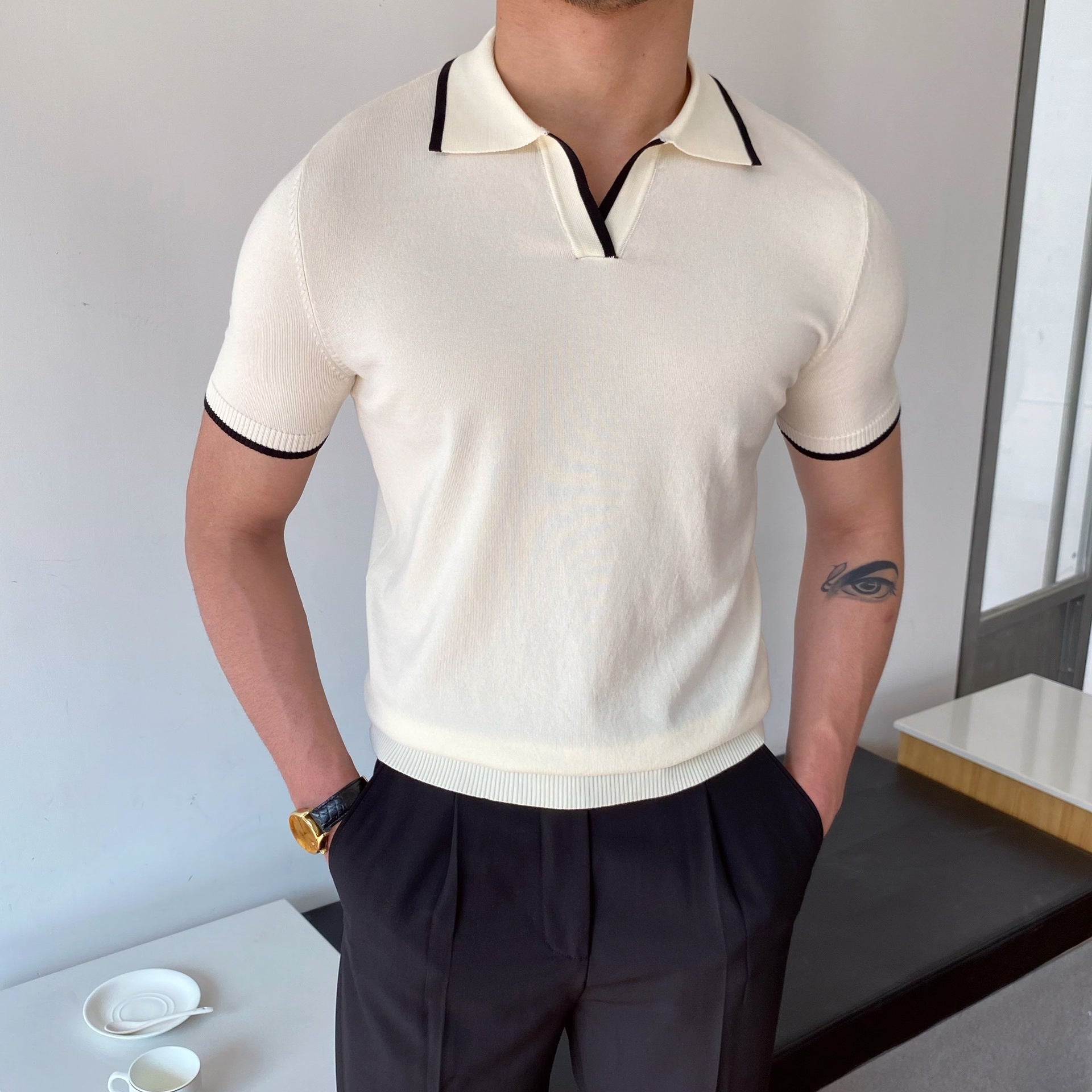 Casual Polo Collar Polo Shirt For Men - clickit2shipit