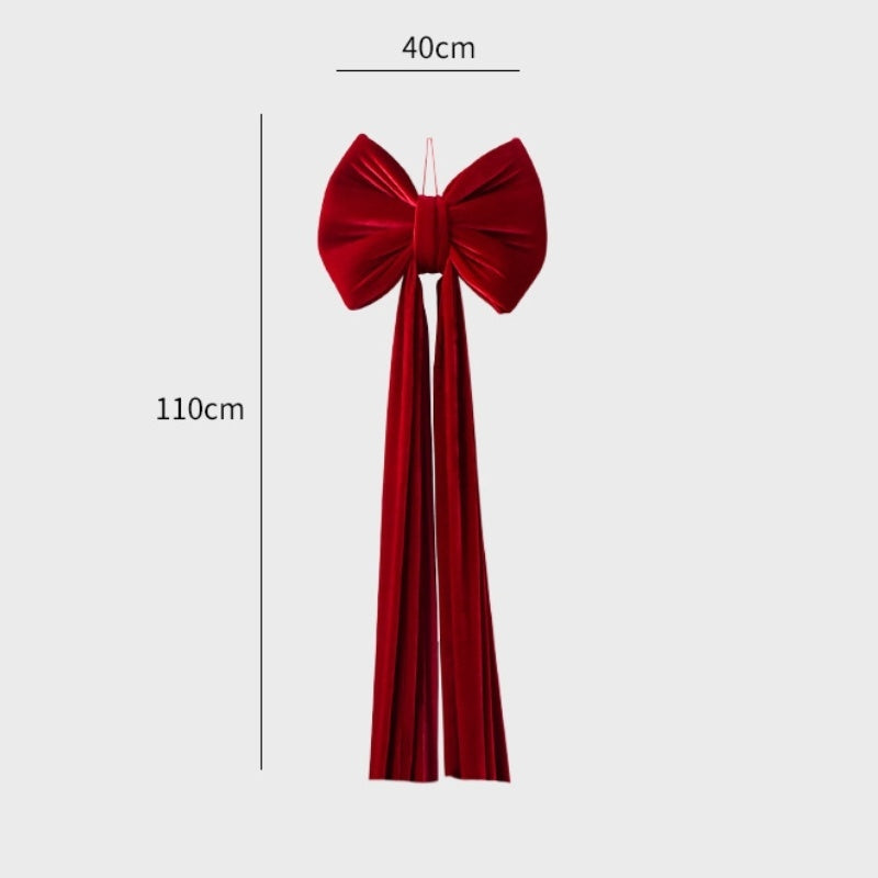 Christmas Decoration Velvet Large Bow Decoration - clickit2shipit